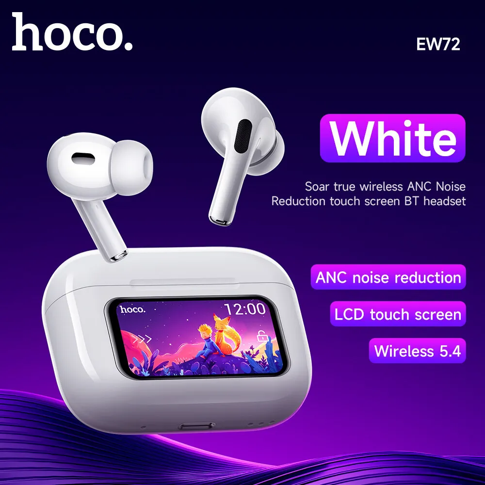 Picture of Hoco EW72 ANC Earbuds With Touch Screen(1year replacement warranty) - White
