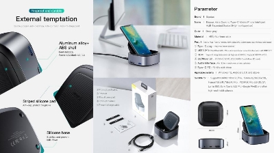 Picture of Baseus 8 in 1 Mate Docking Type-C Mobile HUB - Blue