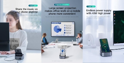 Picture of Baseus 8 in 1 Mate Docking Type-C Mobile HUB - Blue