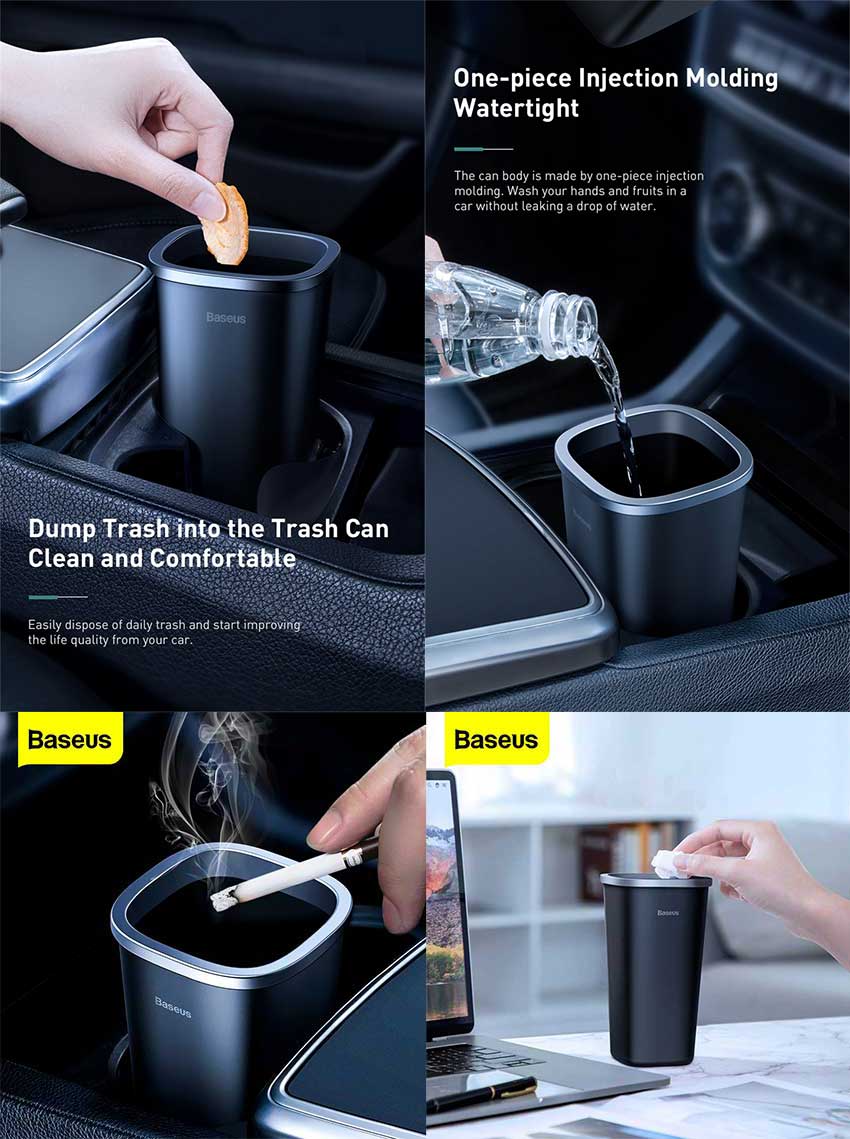 Picture of Baseus Dust-free Vehicle-mounted Trash Can - Black