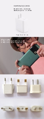 Picture of OnePlus SUPERVOOC 80W Power Adapter with Type-A to Type-C Cable(1 year replacement warranty) - White