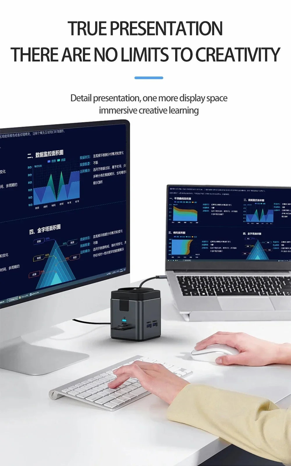 Picture of WiWU Wi-W025 9 in 1 Multi Ports Docking Station and Magsafe Wireless Charger - Black