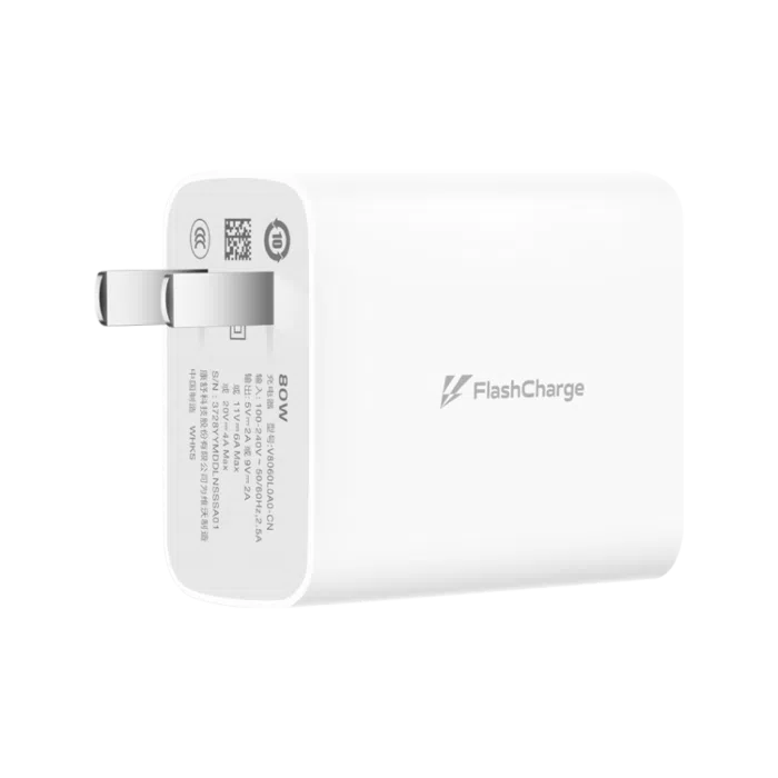 Picture of Vivo iQOO 80W Super Flash Charger With 6A Type-C Cable Compatible with Vivo X80/X80 Pro/iQOO Neo6/iQOO Neo6 SE/S15/S15e/S15 Pro/X Note/X Fold/iQOO Neo5/iQOO Neo5S/iQOO Neo5 SE. - White