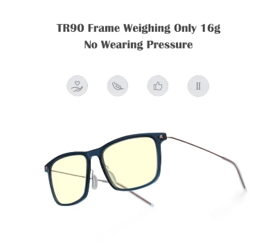 Picture of Xiaomi Mijia Computer Glasses Pro Anti Blue Rays UV TR90 Metal Frame - Black
