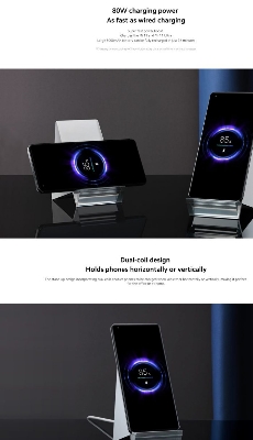 Picture of Mi 80W Wireless Charging Stand + 120W Fast Charger - White