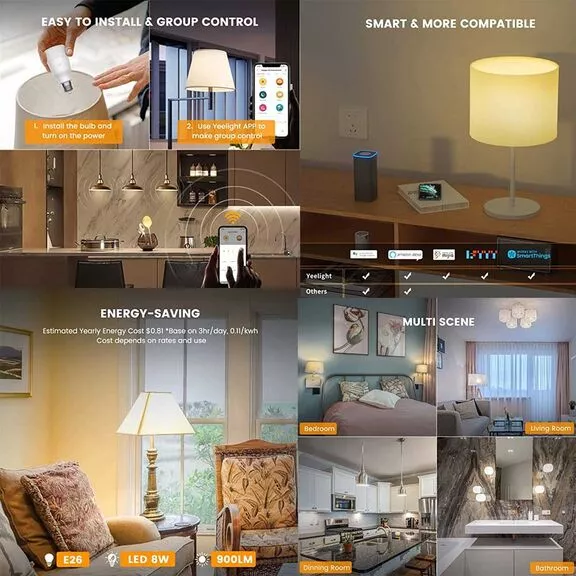 Picture of Xiaomi Yeelight W3 Smart Home LED Color Bulb - White