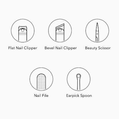 Picture of Xiaomi Mijia Nail Clippers Set 5Pcs - White