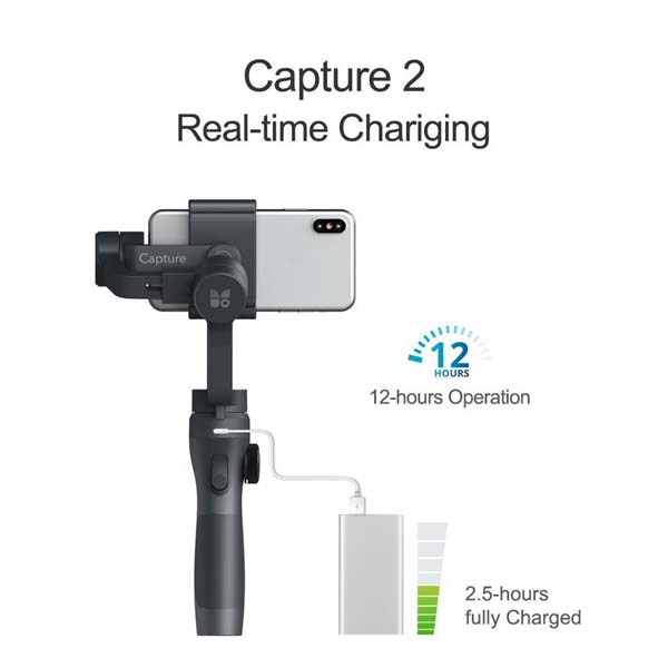 Picture of Funsnap Capture 2S 3-Axis Handheld Gimbal Stabilizer - Black