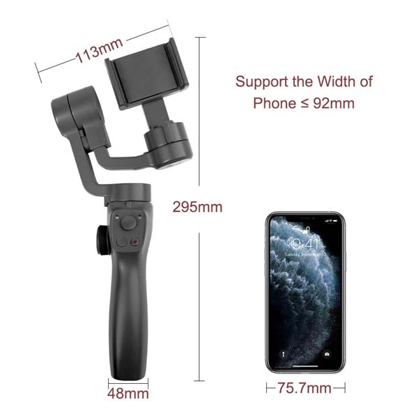 Picture of Funsnap Capture 2S 3-Axis Handheld Gimbal Stabilizer - Black