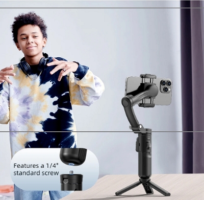 Picture of TOKQI M02 3-Axis Handheld Gimbal Stabilizer - Black