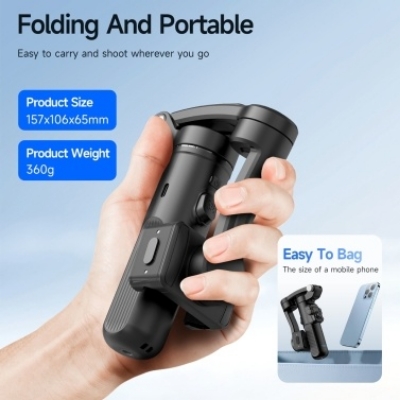 Picture of TOKQI M02 3-Axis Handheld Gimbal Stabilizer - Black