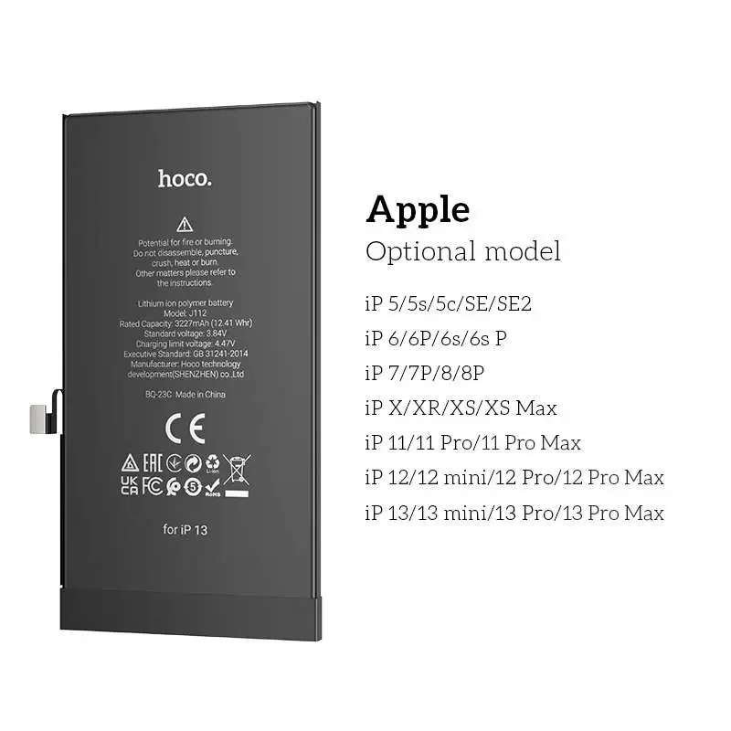 Picture of Hoco iPhone 13 Pro Max Battery in Bangladesh ( orginal hoco) - Black