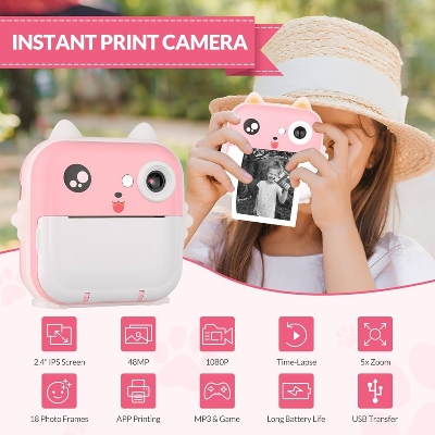 Picture of Instant Print Digital Kids Camera - White