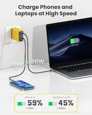 Picture of Shargeek 100W Pro GaN USB C Charger global product (1 year replacement warranty) - Black