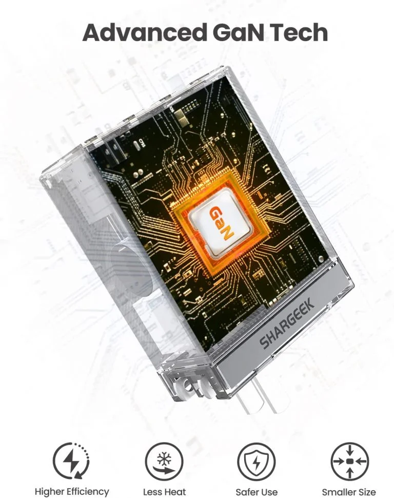 Picture of Shargeek 100W Pro GaN USB C Charger global product (1 year replacement warranty) - Black