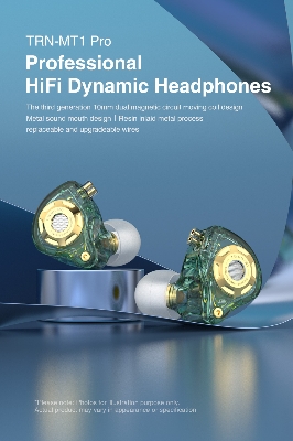 Picture of TRN MT1 Pro Professional Hi-Fi Dynamic Driver In-Ear Monitor Earphone - Green