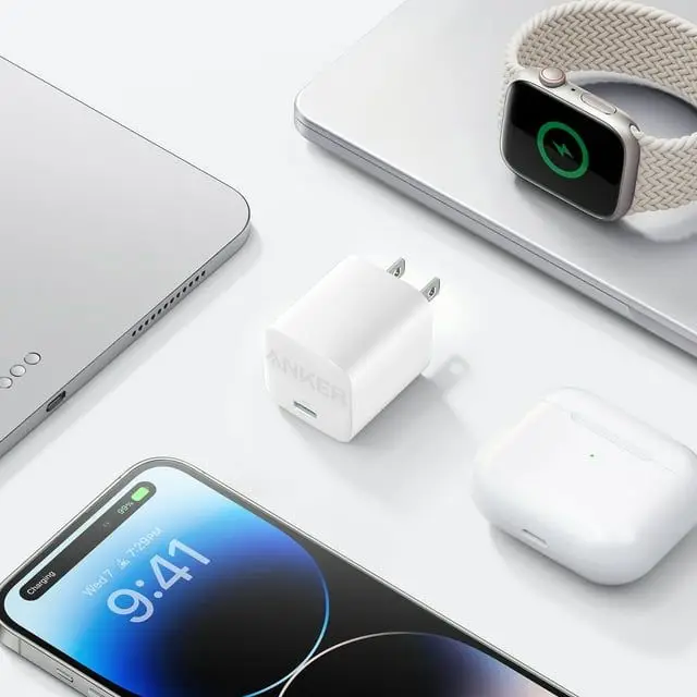 Picture of Anker 313 GaN 30W PIQ 3.0 – Foldable Fast Charger ( 18 month replacement warranty) - White