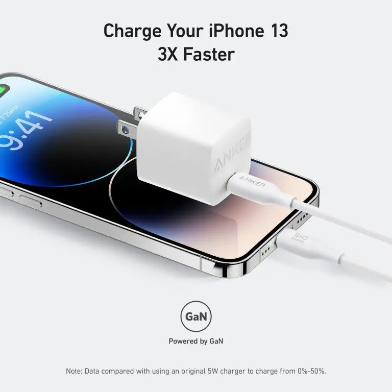 Picture of Anker 313 GaN 30W PIQ 3.0 – Foldable Fast Charger ( 18 month replacement warranty) - White