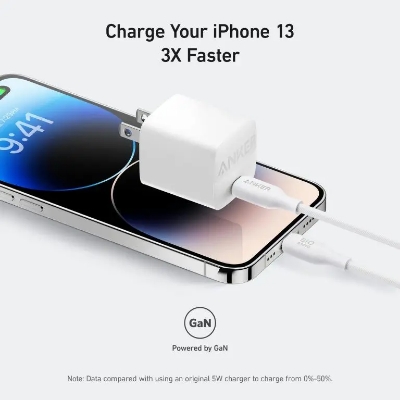 Picture of Anker 313 GaN 30W PIQ 3.0 – Foldable Fast Charger ( 18 month replacement warranty) - White