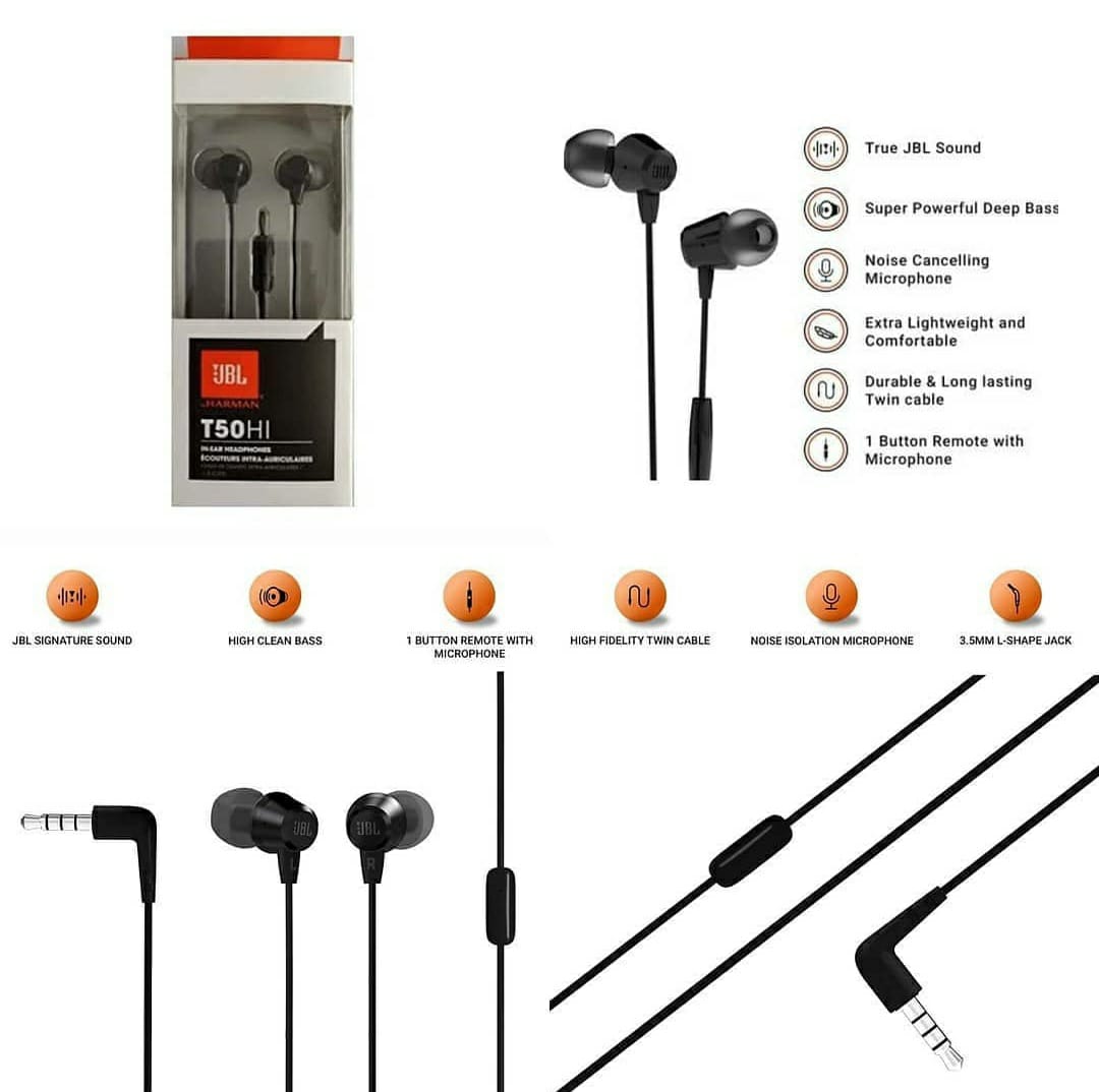Picture of JBL T50HI HEADPHONES - Black