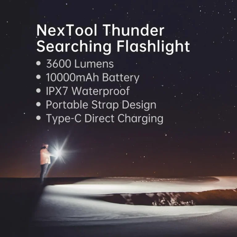 Picture of NexTool 3600 Lumens Thunder Searching Flashlight (NE20168) - Black