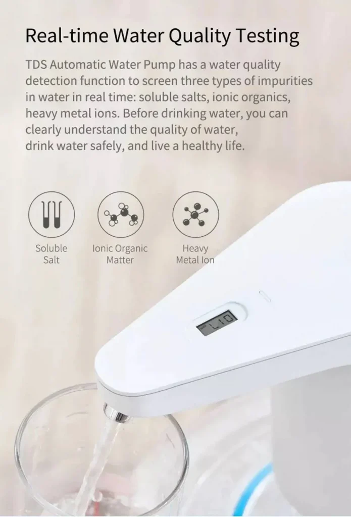 Picture of Xiaomi XiaoLang TDS Automatic Water Pump Rechargeable Electric Dispenser - White
