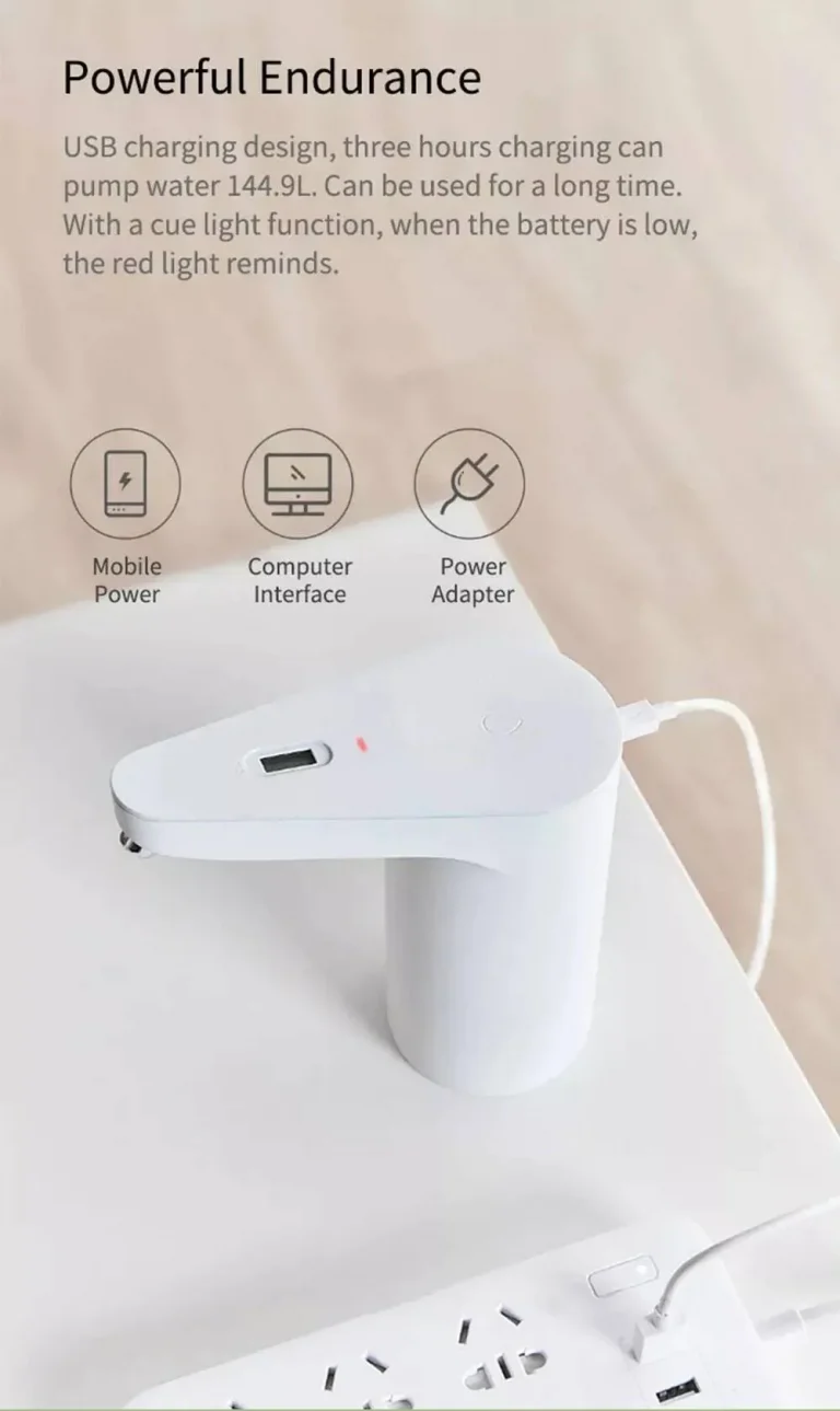 Picture of Xiaomi XiaoLang TDS Automatic Water Pump Rechargeable Electric Dispenser - White