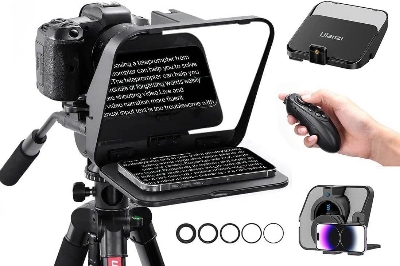 Picture of ULANZI RT02 Universal Teleprompter for Camera, Tablet, Smartphone with Remote Control - Black