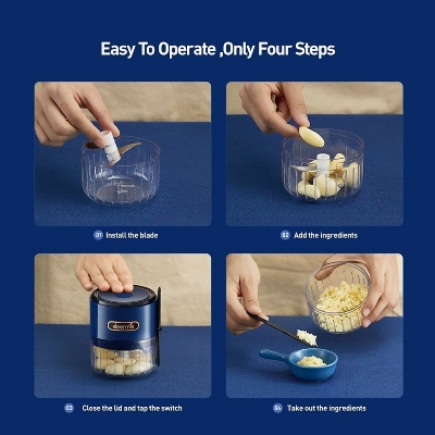 Picture of Deerma JS100 Electric Food Chopper Garlic Stirrer - Blue