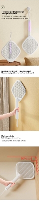 Picture of Qualitell Foldable Mosquito Swatter V1 Electric Mosquito Bat - White