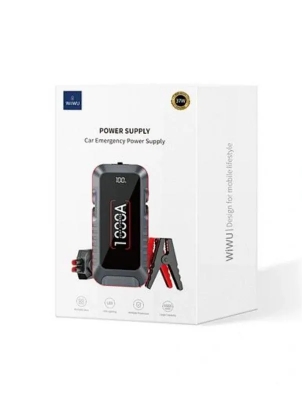 Picture of WiWU 1000A Car Power Inverter 12V Multi Function USB Jump Starter JS001 - Black