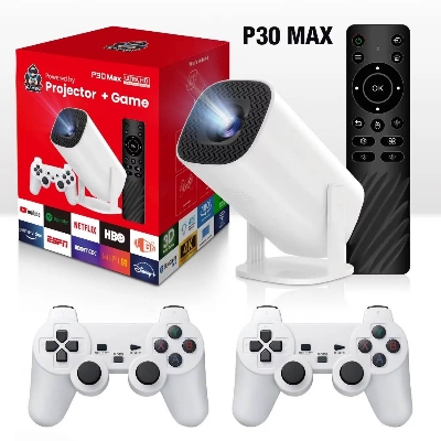 Picture of P30 Max Android 4K Projector + Game Console- Global version(1 year replacement warranty) - White