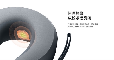 Picture of Xiaomi Mijia Smart Neck Massager Shoulder and Neck Integrated Massage Hot Compress Work with Mi Home APP Control MJNKAM01SKS - Black