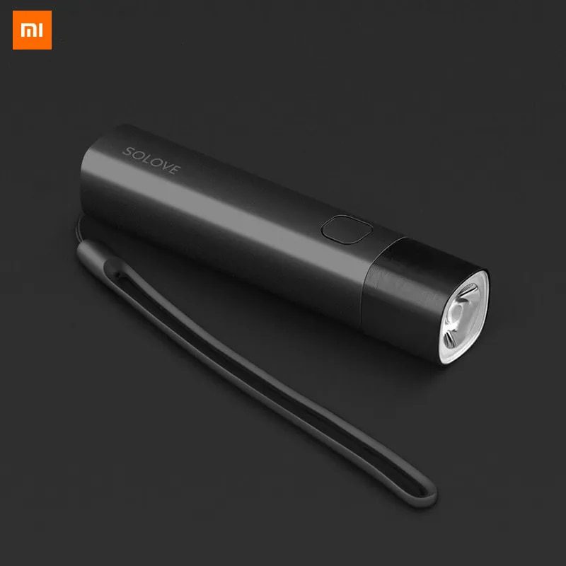 Picture of Xiaomi MI SOLOVE X3S Flashlight Portable LED Torch Light 3000mAh Power Bank - Black