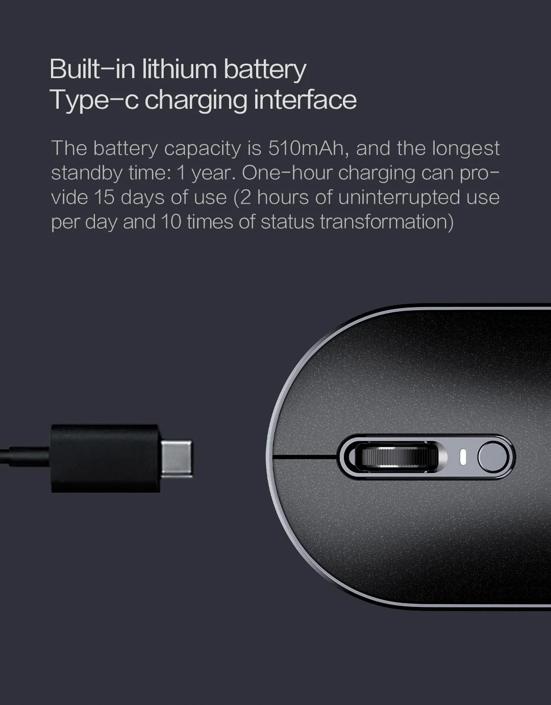 Picture of Xiaomi miiw m18 transfromable elite mouse 2 4ghz - Black