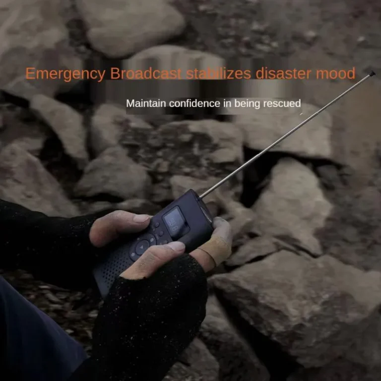 Picture of NexTool 6 In 1 Emergency Radio Hand Crank AM FM Outdoor Portable Weather Radio with 4500mAh Power Bank Phone Charger - Black