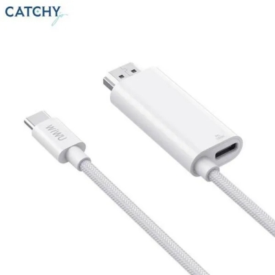 Picture of WiWU Wi-PS001 Type-C To HDMI PD Charging Projection Cable (1.8M) - White