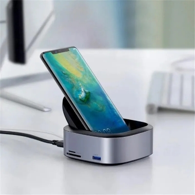 Picture of Baseus 8 in 1 USB-C Type-C Docking Station Hub Adapter - Black