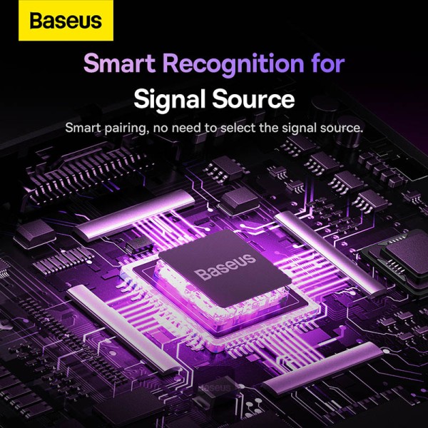 Picture of Baseus AirJoy Series 2-in-1 Bidirectional HDMI Switch with 1m Cable Cluster Black - Black