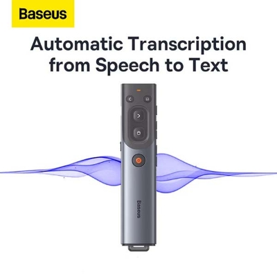 Picture of Baseus BS-OH085 Wireless Laser Pointer Presentation Slides Presenter Real-Time Translate Device Projector Pen - Black