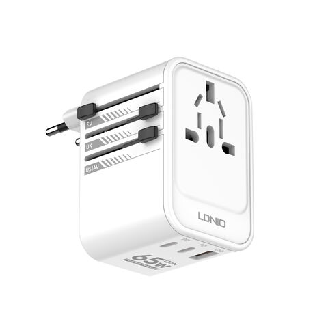 Picture of LDNIO Z6 3 USB Ports 65W GaN Travel Adapter - White