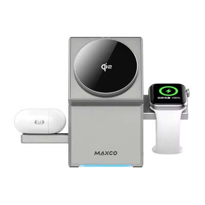 Picture of MAXCO Geometry Qi2 3in1 MagSafe Wireless Charger - Black