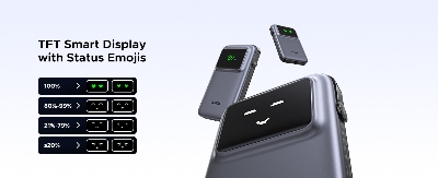 Picture of UGREEN Uno QPro 10000mAh 30W Power Bank with Built-in USB-C Cable - Black