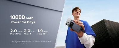 Picture of UGREEN Uno QPro 10000mAh 30W Power Bank with Built-in USB-C Cable - Black