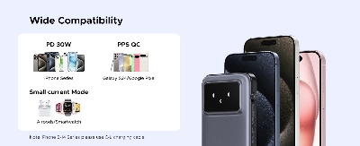 Picture of UGREEN Uno QPro 10000mAh 30W Power Bank with Built-in USB-C Cable - Black