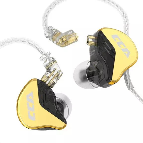 Picture of CCA CRA+ 10MM PATENTED ULTRA-THIN DIAPHRAGM DYNAMIC DRIVER IEMS - Yellow