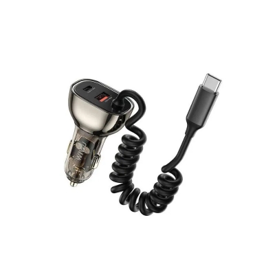 Picture of Wiwu Wi-QC016 90w PD+QC Transparent Car Charger - Black