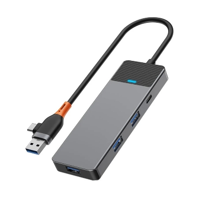 Picture of WiWU A431C Linker 4 in 1 USB Hub - Black