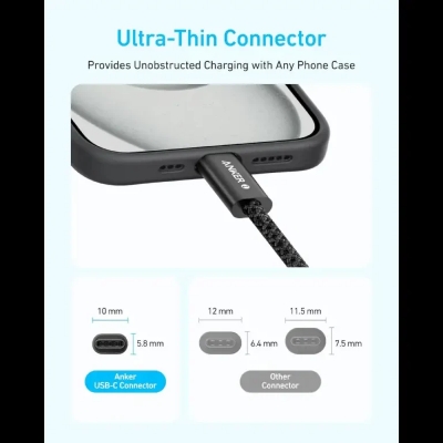 Picture of Anker Zolo 240W USB-C to USB-C Cable (1.5m) - Black