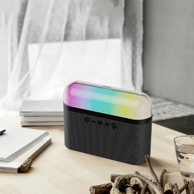Picture of WiWU Thunder Speaker P60: Wireless Bluetooth Speaker with Vibrant LED Lights - Black